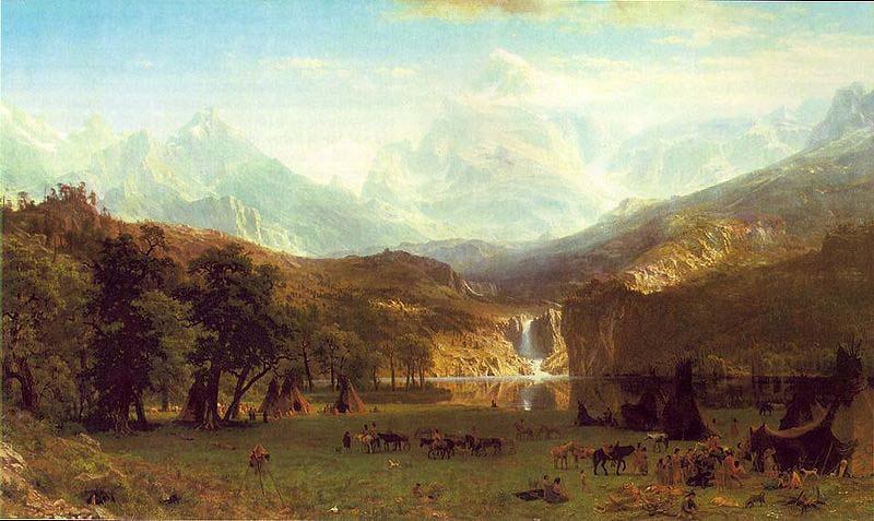 Albert Bierstadt The Rocky Mountains, Lander Peak Norge oil painting art